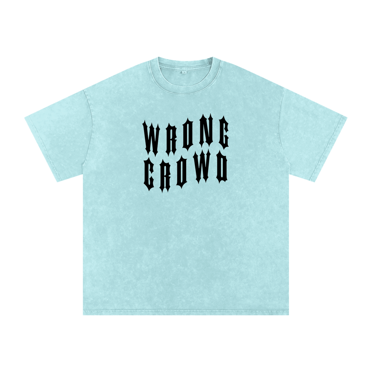 Wrong Crowd • Dark • Snow Washed Oversized Pure Cotton T-Shirt