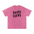 Wrong Crowd • Dark • Snow Washed Oversized Pure Cotton T-Shirt