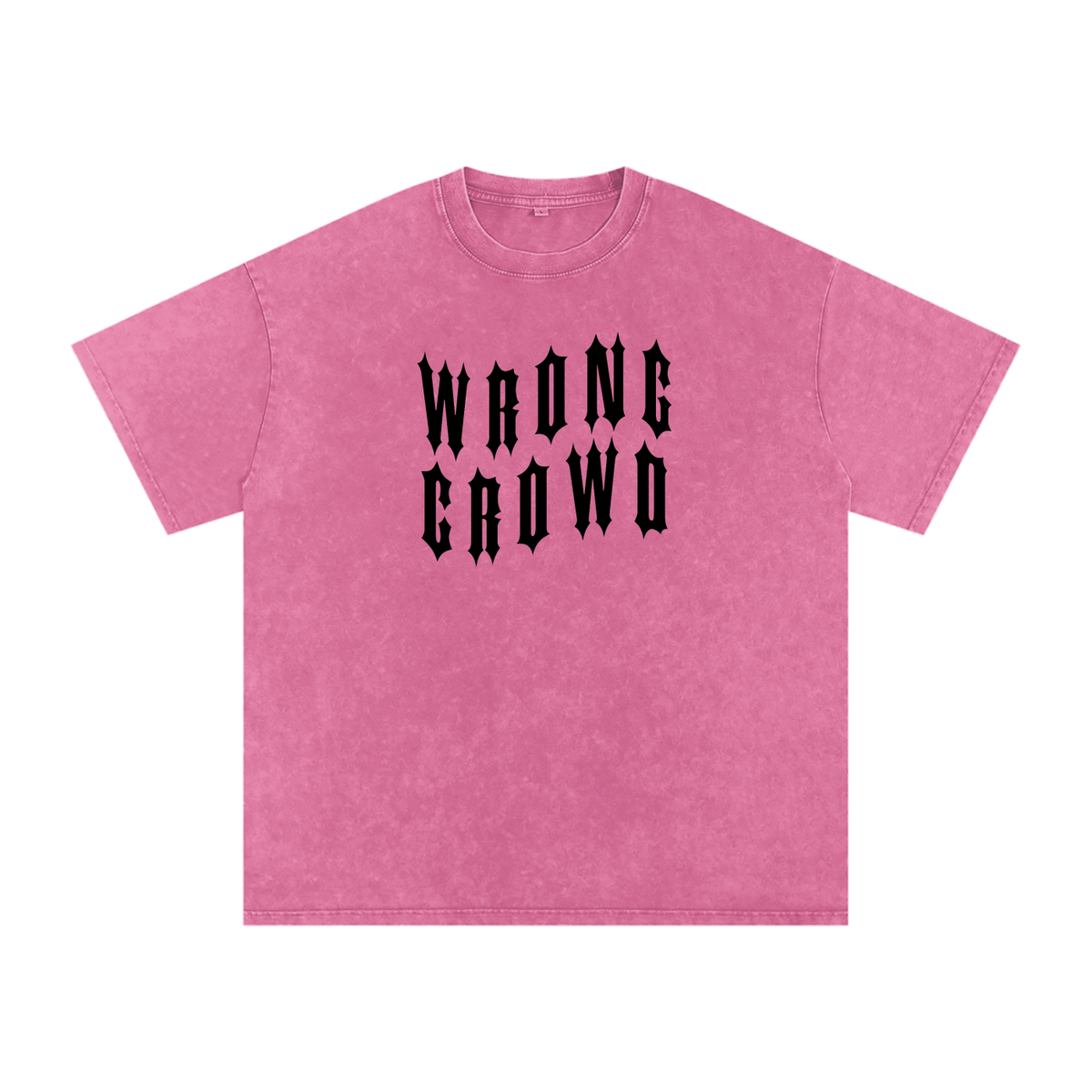 Wrong Crowd • Dark • Snow Washed Oversized Pure Cotton T-Shirt