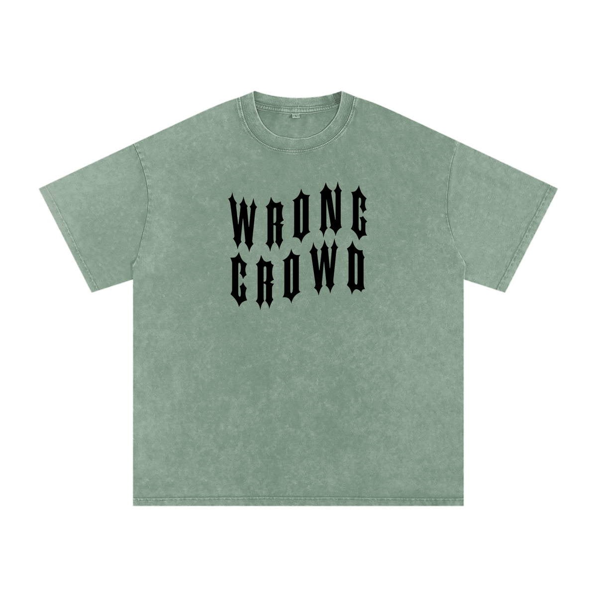 Wrong Crowd • Dark • Snow Washed Oversized Pure Cotton T-Shirt